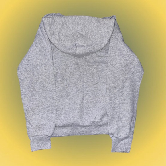 Ash grey Russell Athletic blank hoodie - Picture 2 of 4